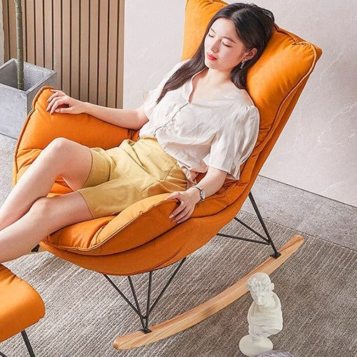 Orange Leisure Chair With Pedal