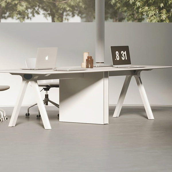 Modern White Meeting Table