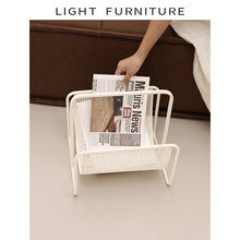 Load image into Gallery viewer, Hand Held White Magazine Rack
