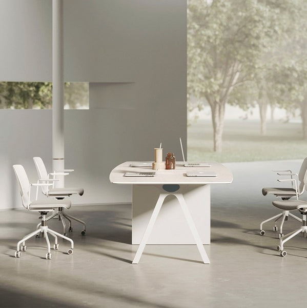 Modern White Meeting Table