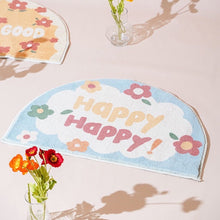 Load image into Gallery viewer, Half Circle Bathroom Rug
