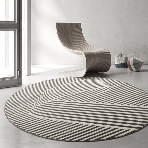 Line Circle Rug