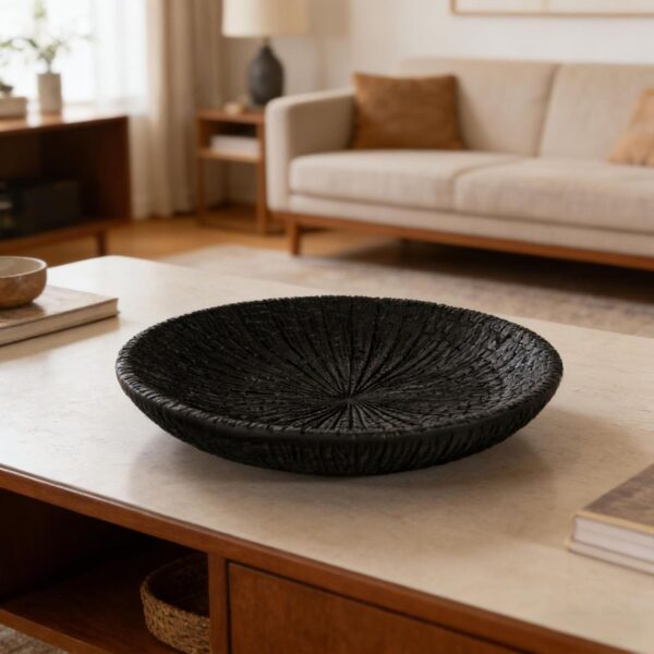 Black Wood Grain Tray