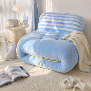 Blue Stripe Lounge Chair