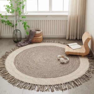 Fringed Ombre Round Rug