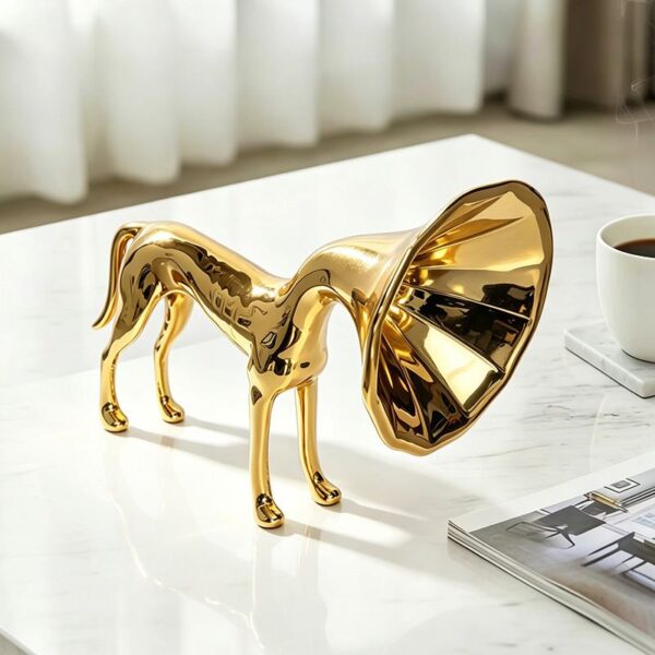 Golden Gramophone Horse