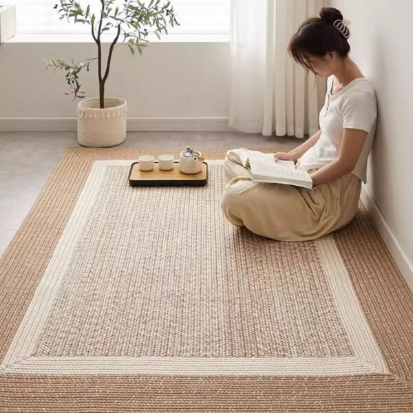 Natural Border Jute Rug