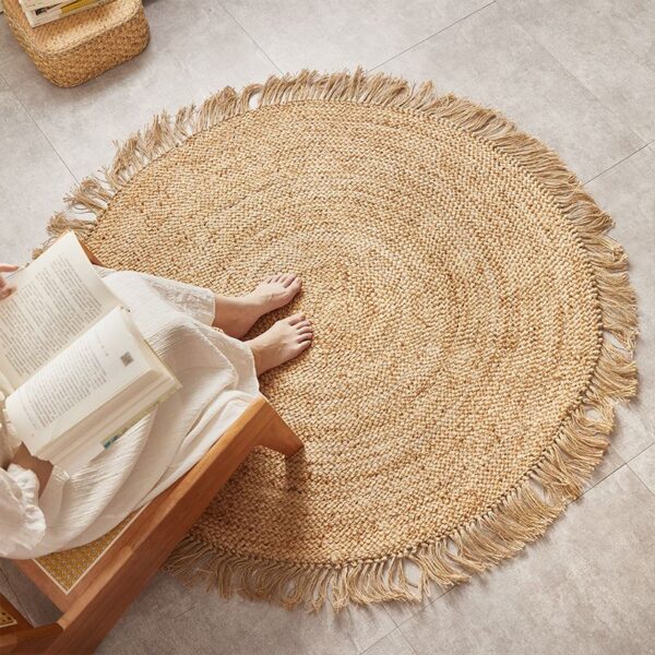 Natural Wool Jute Rug