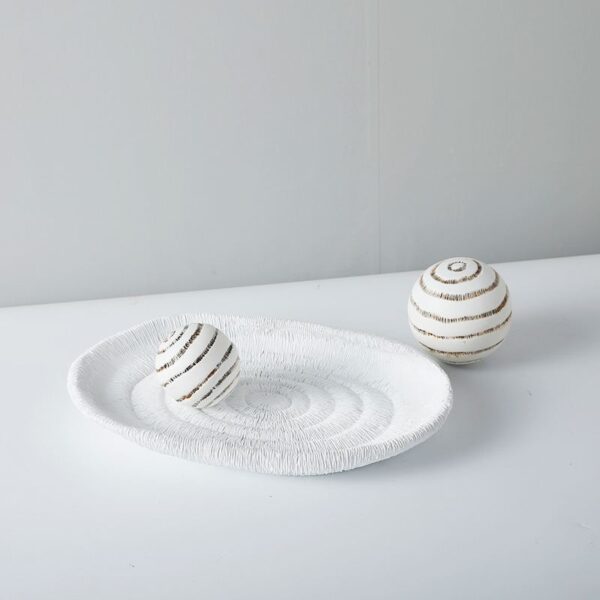 Ripple Oval Decor Tray