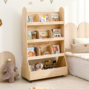 Rolling Kids Bookcase