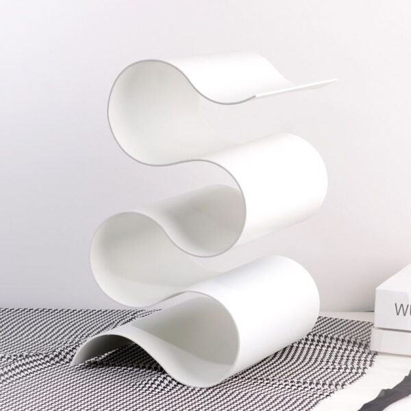 Sculptural Ribbon Wine Rack