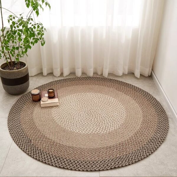 Taupe Ombre Round Rug