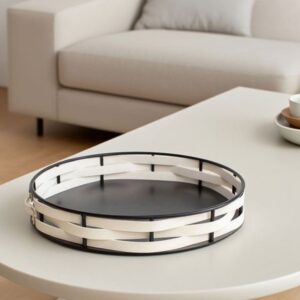 Leather Metal Display Tray