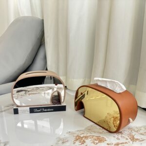 Mirrored Metal Tissue Box