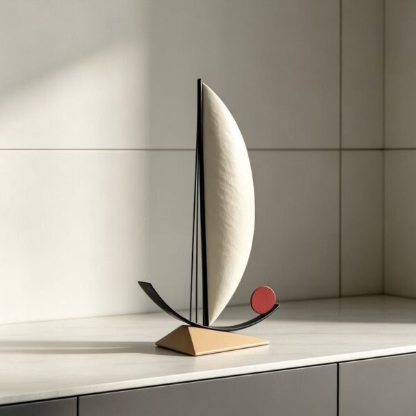 Modern Sailboat Sculpture