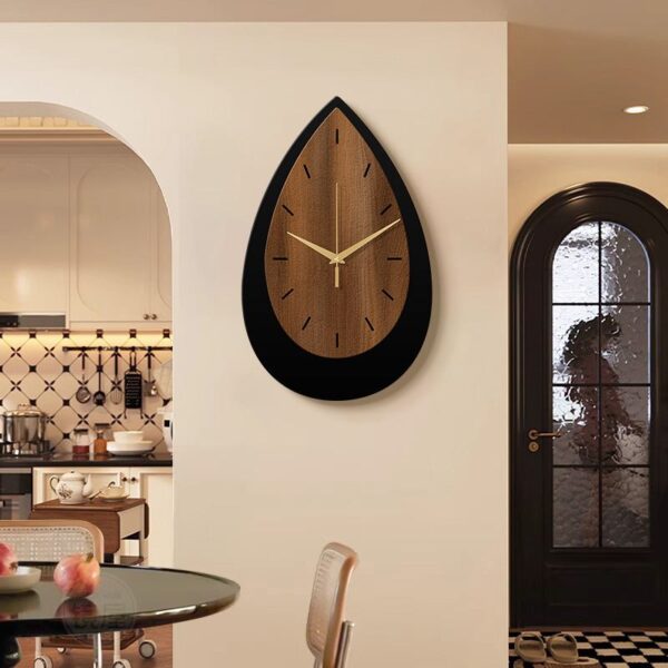 Teardrop Wood Wall Clock
